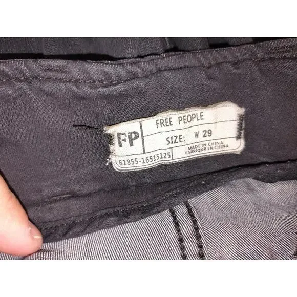 FREE PEOPLE Black Flare Elastic Waist Pull On Pants Women's Size 29 - Picture 2 of 5